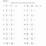 Adding Mixed Fractions With Different Denominators Worksheets