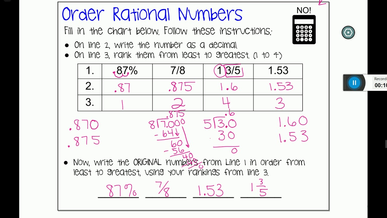 Comparing And Ordering Rational Numbers On A Number Line Worksheet 2023 NumbersWorksheets