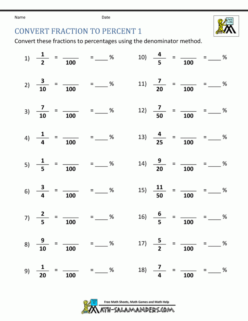 Convert Fraction To Percent