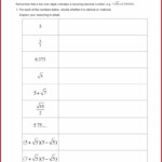 Rational And Irrational Numbers Worksheet With Answers Worksheet