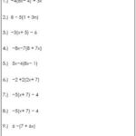 Algebra Worksheets For Simplifying The Equation Algebra Worksheets