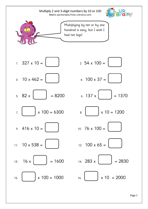 multiplying 3 digit numbers by multiples of 10