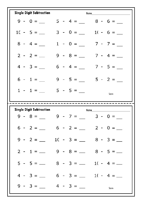 Subtract Single Digit Numbers Studyladder Interactive Learning Games