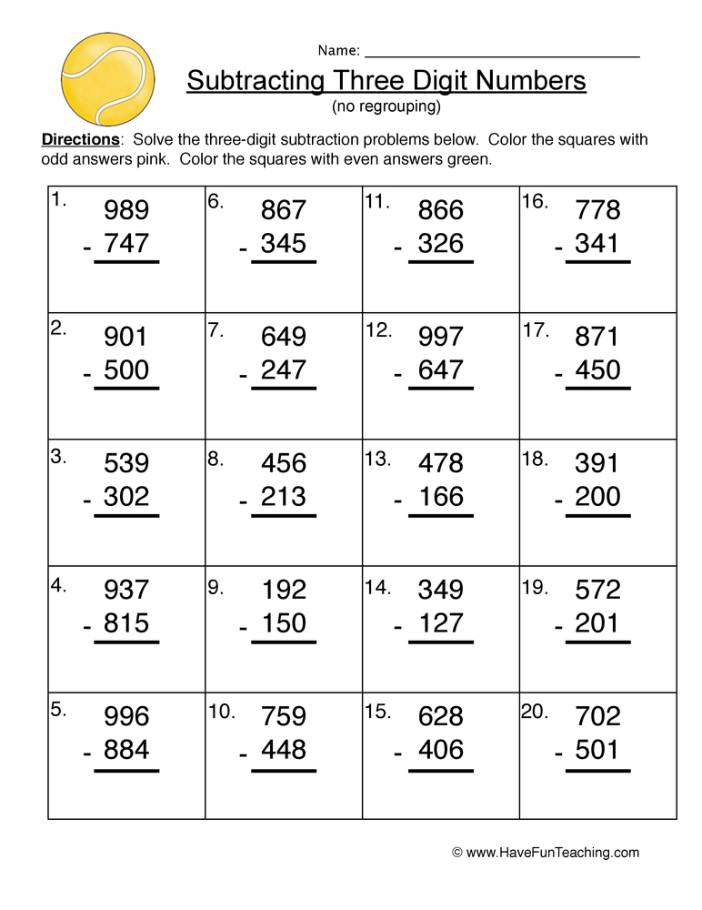 Subtracting Mixed Numbers Without Regrouping Worksheets 2024 ...