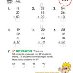 Adding Three And Four Two Digit Numbers Worksheet