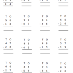 Maths Class 1 Subtraction Of 2 Digit Numbers With Borrowing