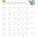 Ordering Negative Numbers Worksheet Negative Numbers Worksheet