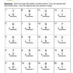 Single Digit Addition Worksheet 2