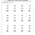 Two Digit Addition Worksheet Addition Worksheets Number Worksheets