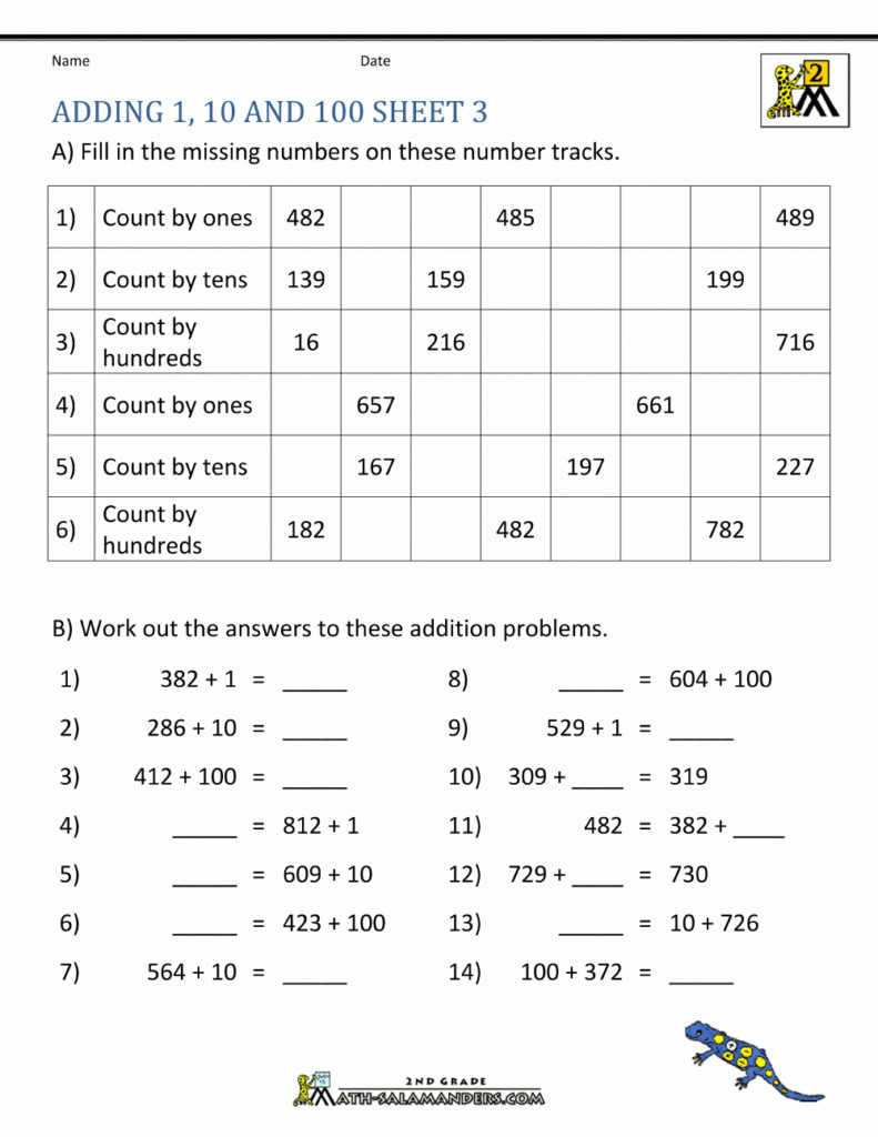 2nd Grade Addition Worksheets