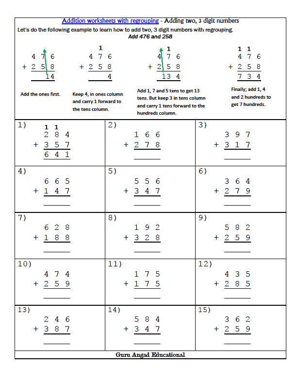 3rd Grade Math Advanced Addition