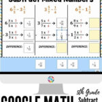 5th Grade Subtract Mixed Numbers With Unlike Denominators 5 NF 1