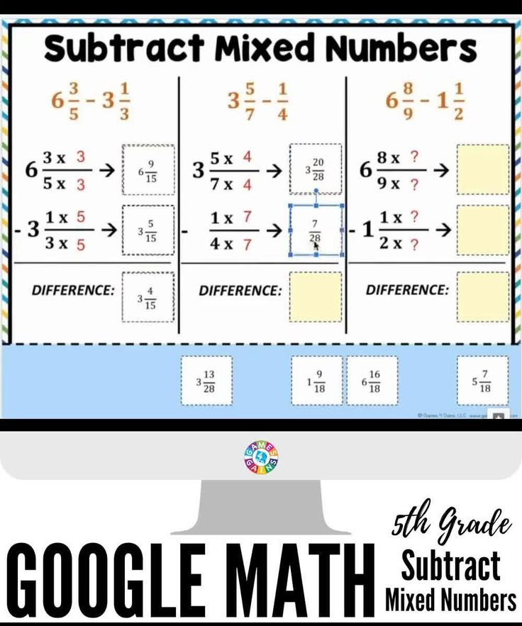 5th Grade Subtract Mixed Numbers With Unlike Denominators 5 NF 1 