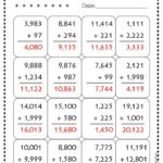 Addition And Subtraction To 999 Brian Harrington s Addition Worksheets