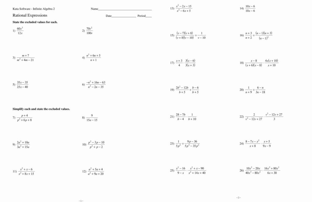 Simplifying Radicals Practice Worksheet 2 Adding And Subtracting 