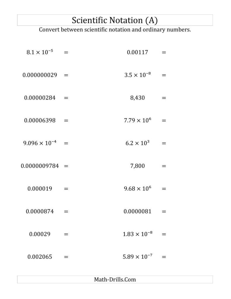 30 Multiplying Scientific Notation Worksheet Education Template