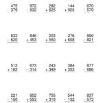 Add And Subtract Multi Digit Whole Numbers With Regrouping Worksheet