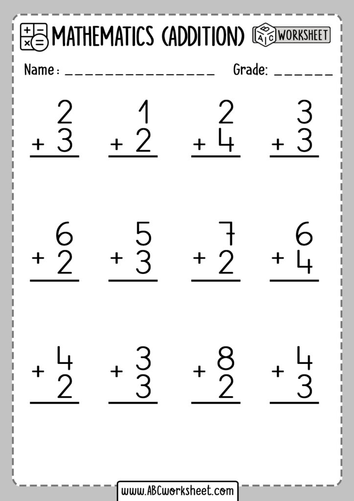 Addition 1 Digit Number Worksheets Math Worksheets