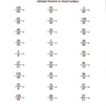 Converting Improper Fractions To Mixed Numbers Worksheet Kuta 2022