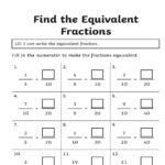 Grade 4 Math Worksheets Equivalent Fractions K5 Learning Equivalent