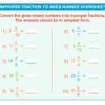 Improper Fraction To Mixed Number Worksheet