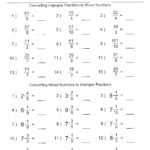 13 Mixed Numbers Improper Fractions Worksheets Answers Worksheeto