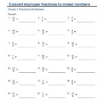 Renaming Mixed Numbers Worksheet Worksheet For Kindergarten