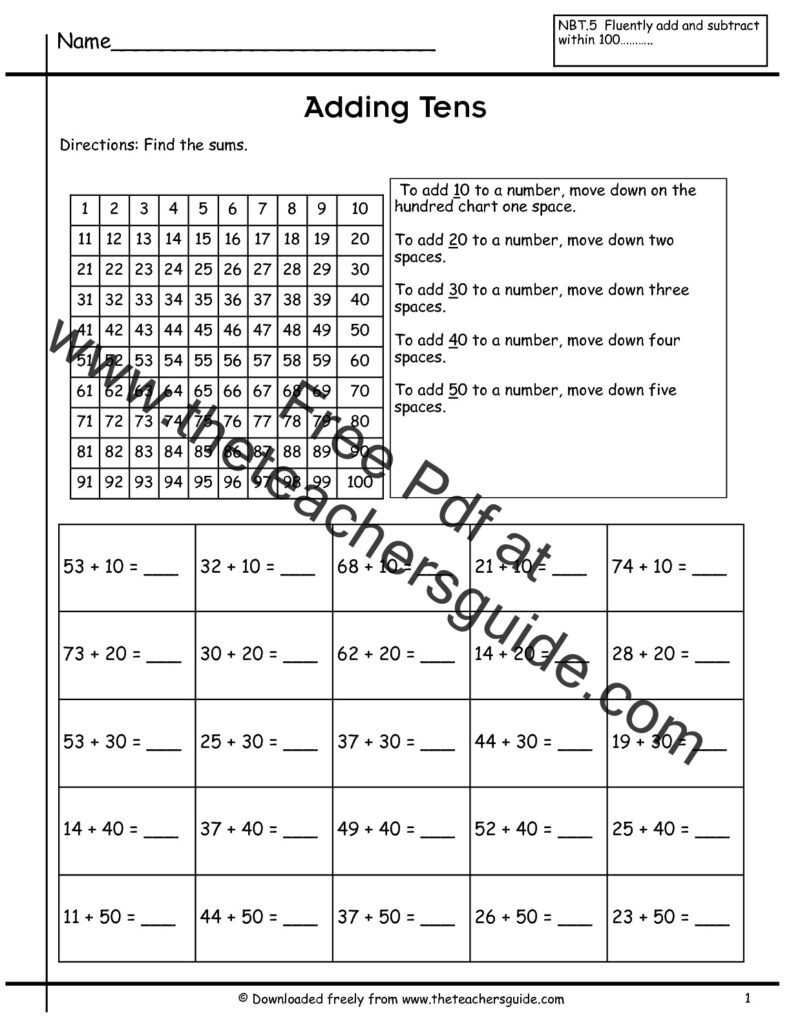 Two Digit Addition Worksheets From The Teacher s Guide