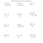 20 Adding And Subtracting Mixed Numbers With Like Denominators