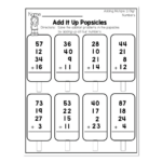 2nd Grade Math Worksheets Place Value Adding Multiple 2 Digit