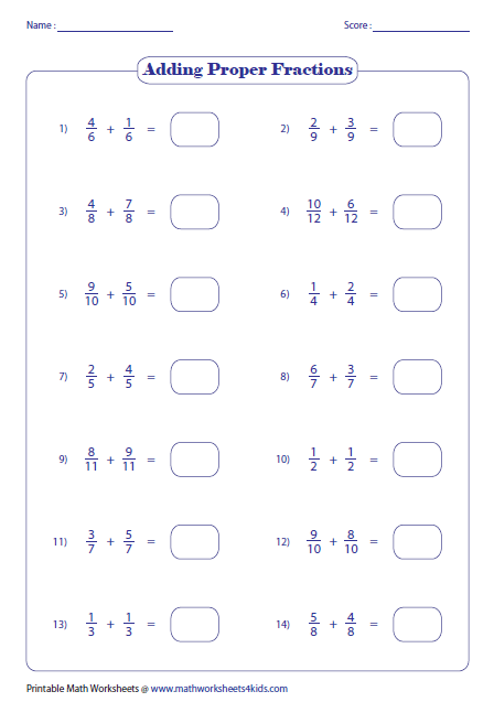 Adding And Subtracting Fractions With Unlike Denominators Renaming 
