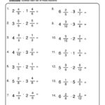 Adding And Subtracting Mixed Numbers Worksheets