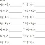 Adding Mixed Numbers With Like Denominators Worksheet