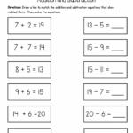 Addition And Subtraction To 20 Worksheet
