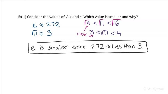Comparing Irrational Numbers Using Rational Approximations Math 
