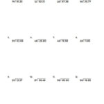 Dividing Decimals By 1 Digit Whole Numbers Worksheets Harry Carrol s