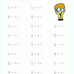 Dividing Unit Fractions By Whole Numbers Worksheet