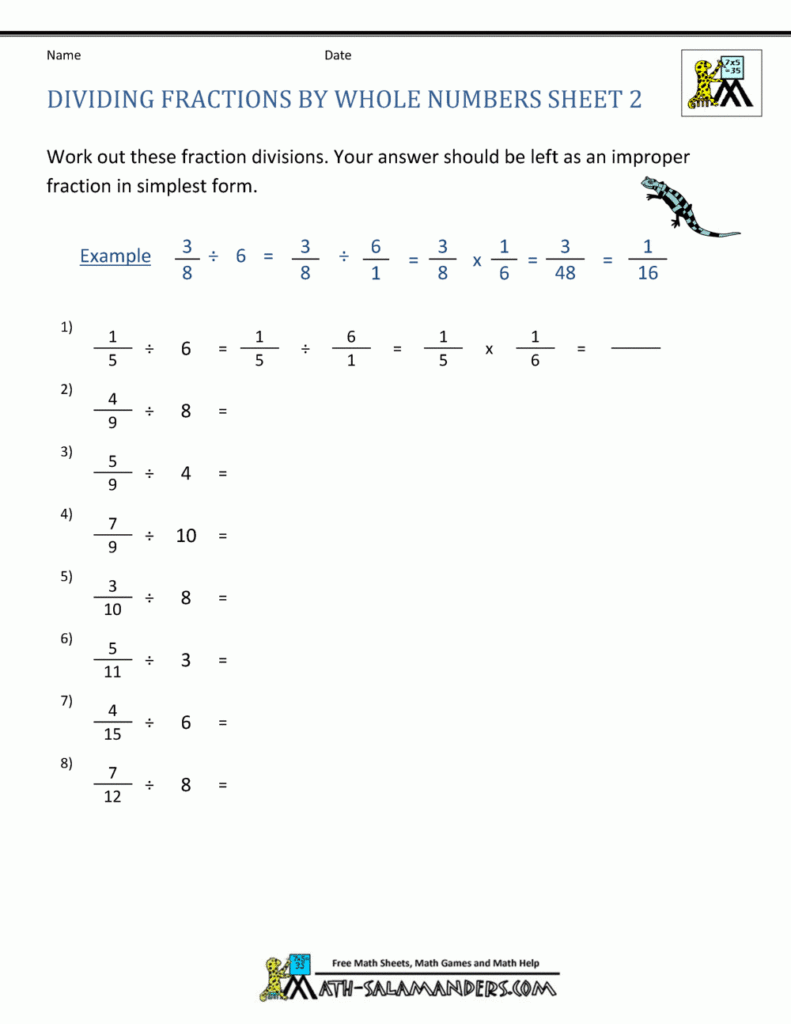 How To Divide Fractions 5th Grade Math Book