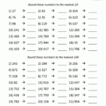 Third Grade Math Rounding Nearest 10 100 1 Rounding Worksheets Third