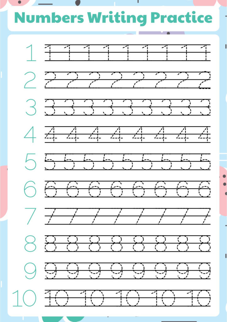 10 Best Numbers 1 10 Printable Worksheet Printablee