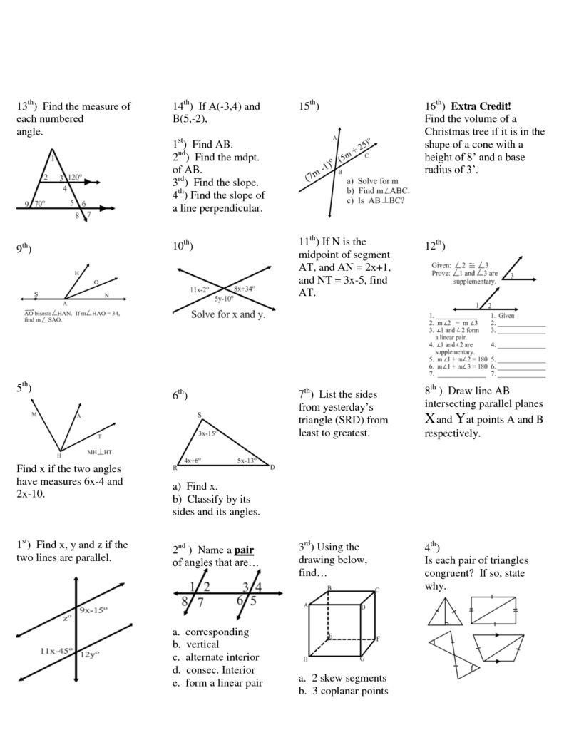 12 Sum Of Angle Measures Worksheets Worksheeto