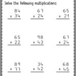 2 Digit X 2 Digit Multiplication Worksheets
