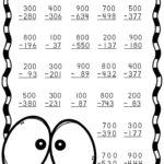 3 Digits Subtraction Worksheet