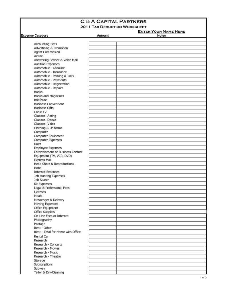 8 Tax Preparation Organizer Worksheet Worksheeto