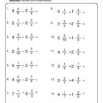 Adding And Subtracting Mixed Fractions Worksheets