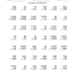 Adding And Subtracting Multi Digit Numbers Worksheet