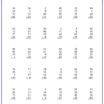 Adding Multi Digit Numbers Worksheet