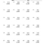 Adding Multi Digit Numbers Worksheets