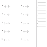 Dividing Mixed Number Fractions Worksheet