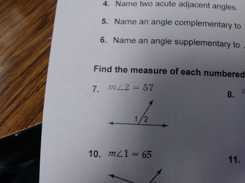 Find The Measure Of Each Numbered Angle Brainly